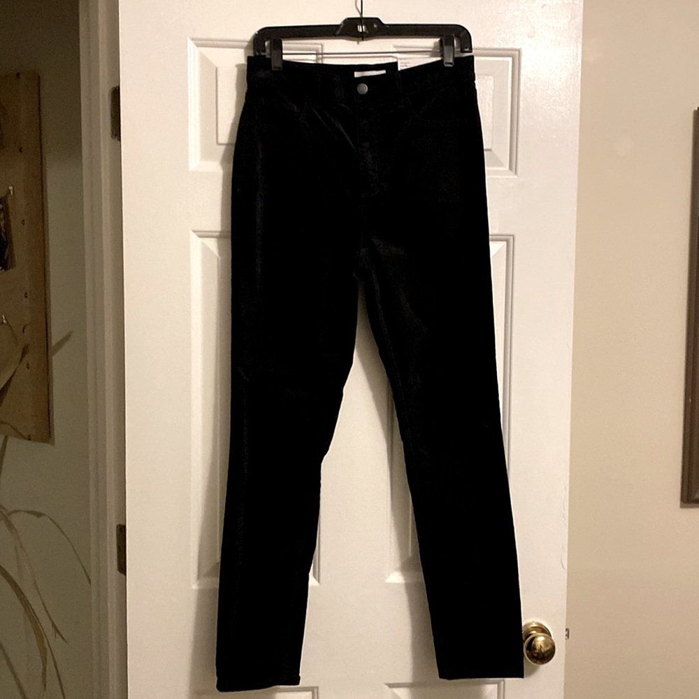 NWT LOFT the skinny high rose regular for black velvet size 29/8